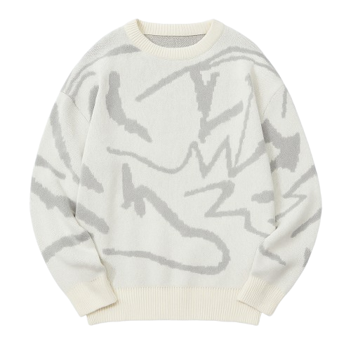 Noir - White Mohairmix  Sweater